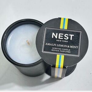 NEST Fragrances Amalfi Lemon & Mint Candle - Black with Yellow & Blue Accents